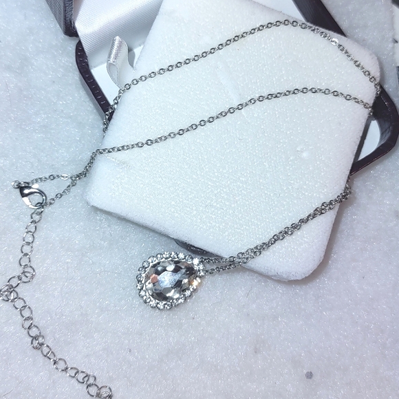 Teardrop CZ Pendant - Picture 6 of 12